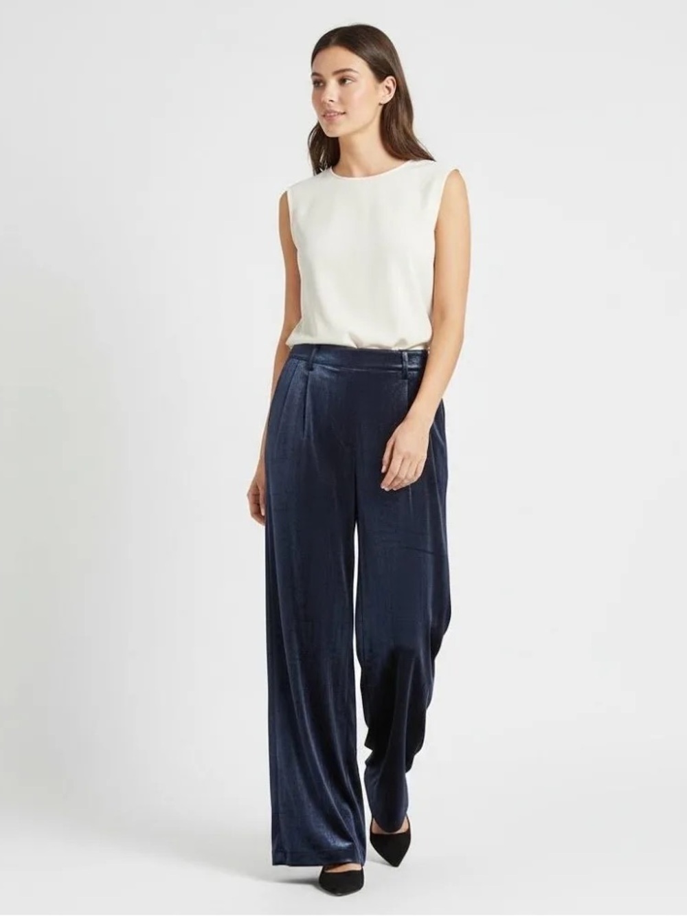 GAP Easy Trousers Wide-Leg Midnight Blue Velvet